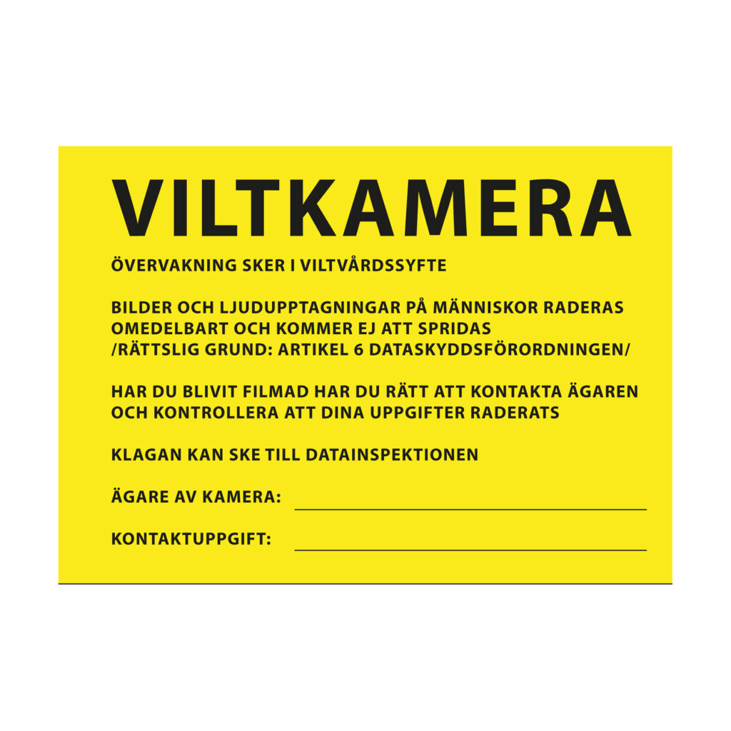 Varningsskylt-viltkamera från Grey oak