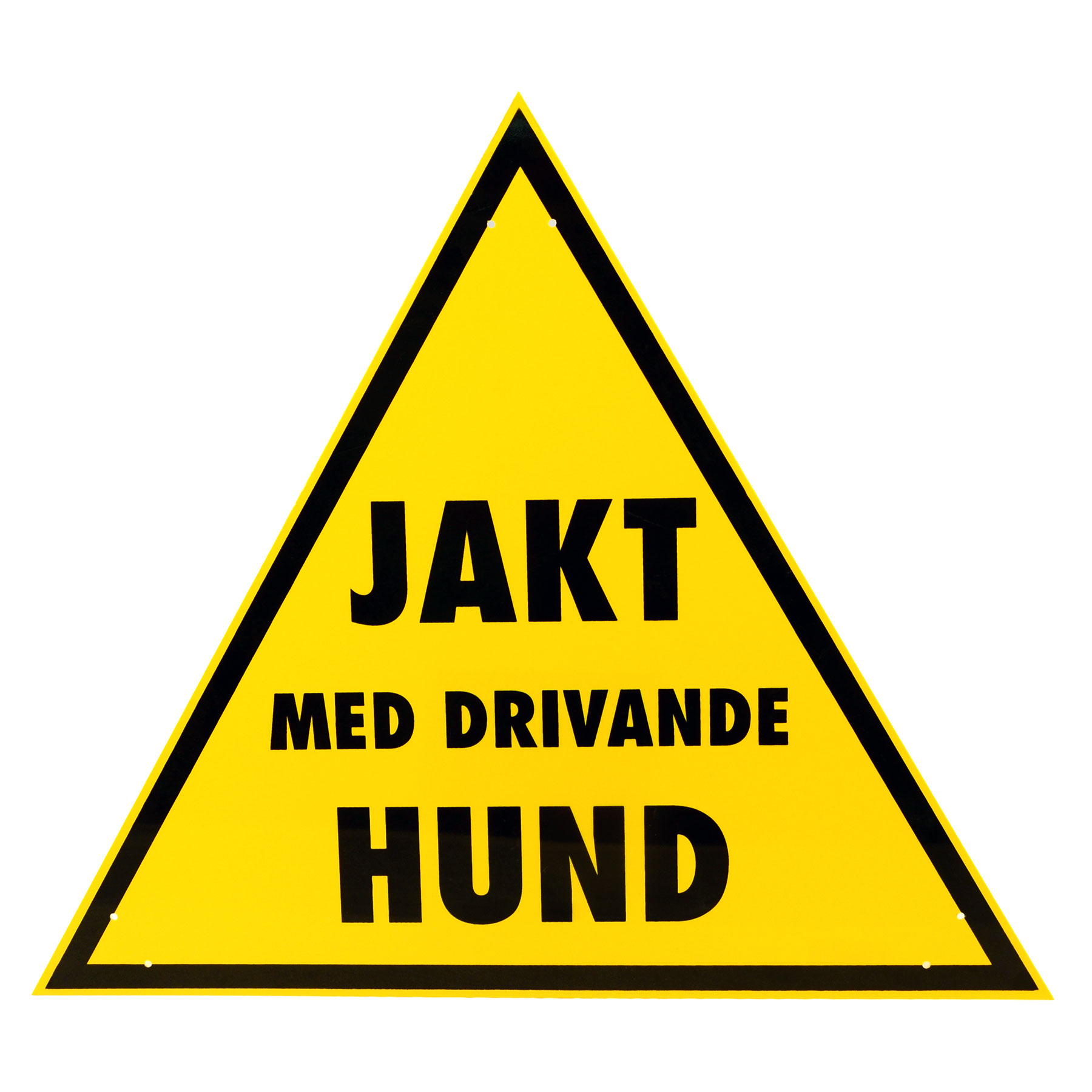 Varningstriangel- drivande hund från Grey oak