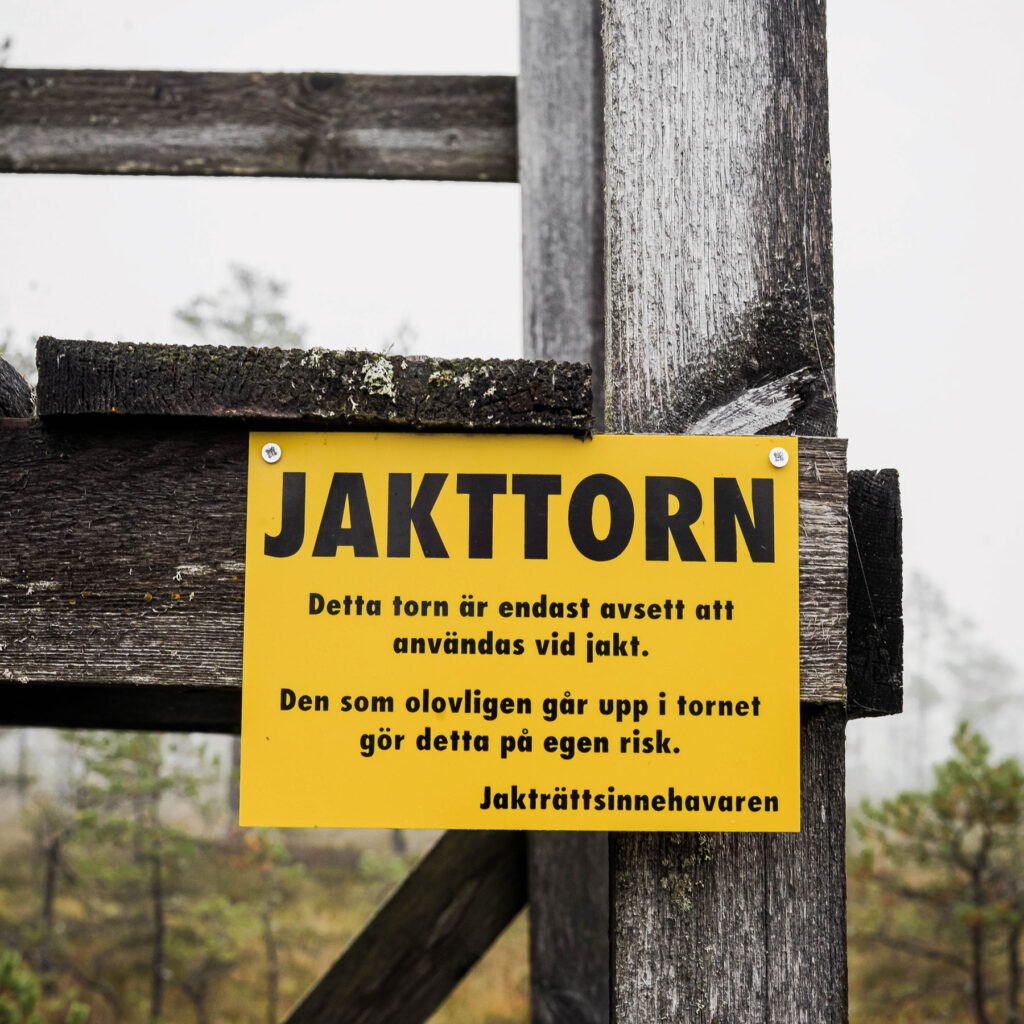 Varningsskylt- Jakttorn från Grey oak, bild 2