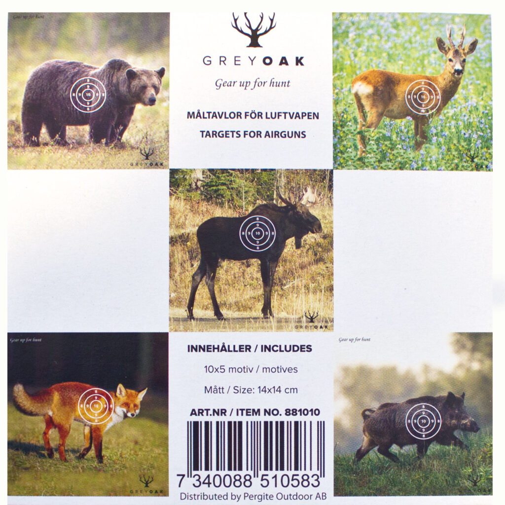 Måltavla-djurmotiv från Grey oak